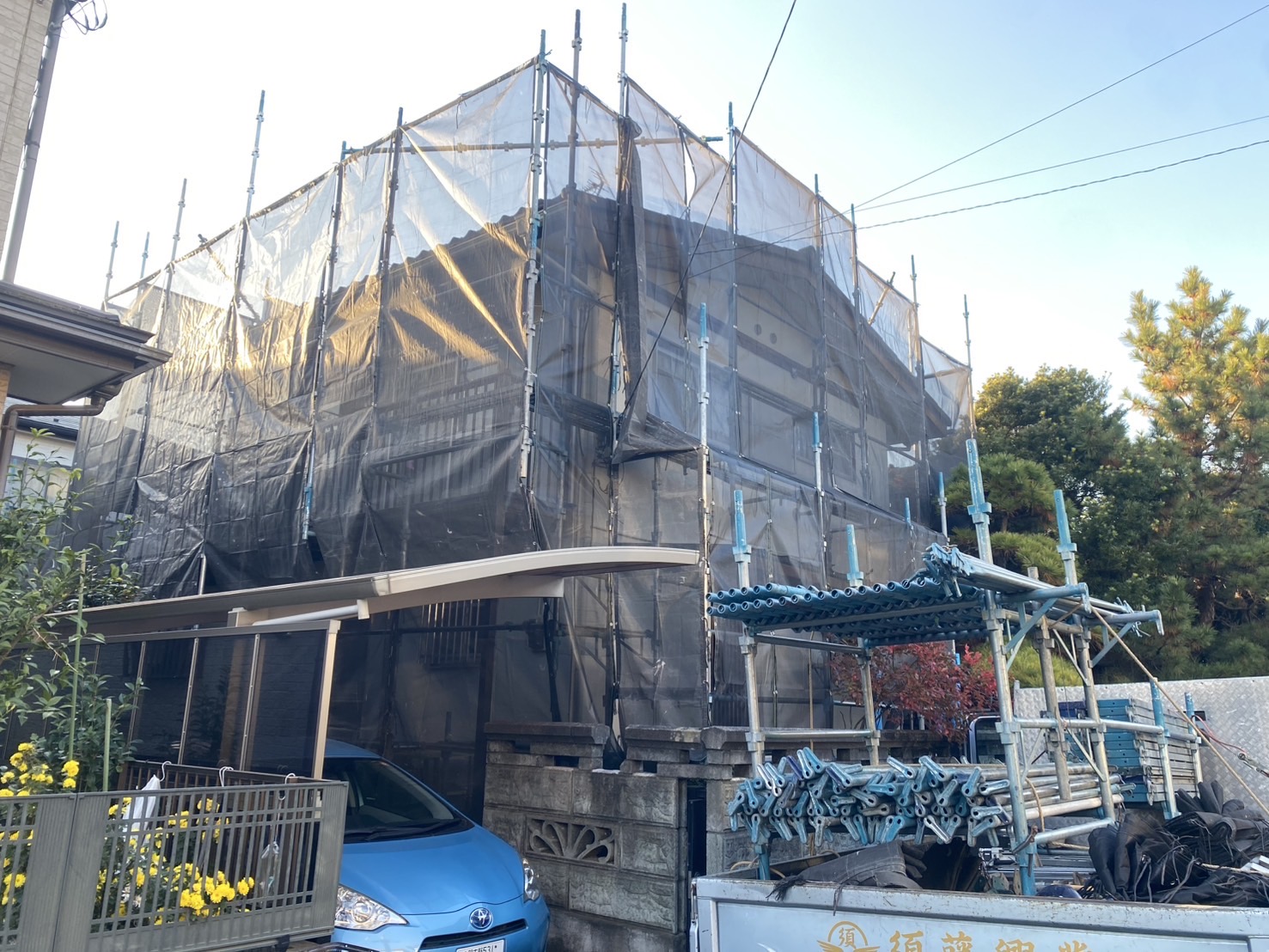 船橋市　八木が谷　M様宅　外壁塗装　屋根工事　着工です！