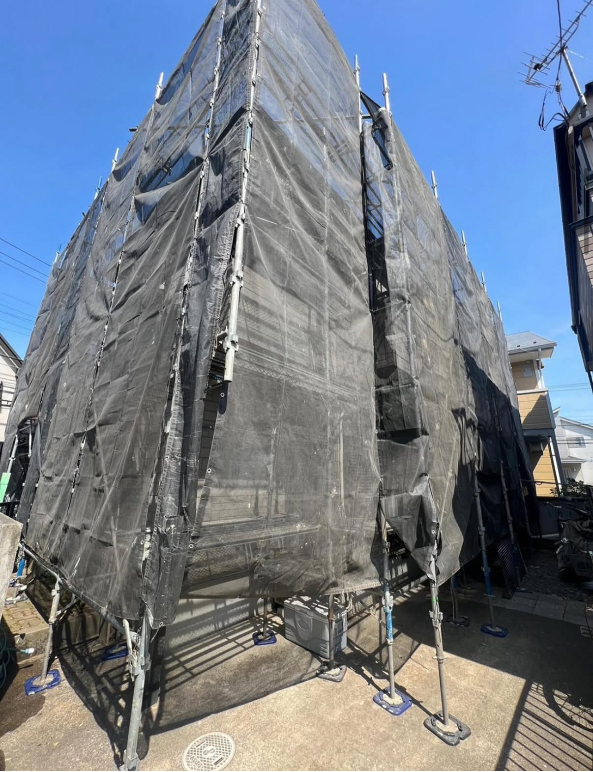 船橋市　二和東　G様宅　外壁塗装工事　着工です！