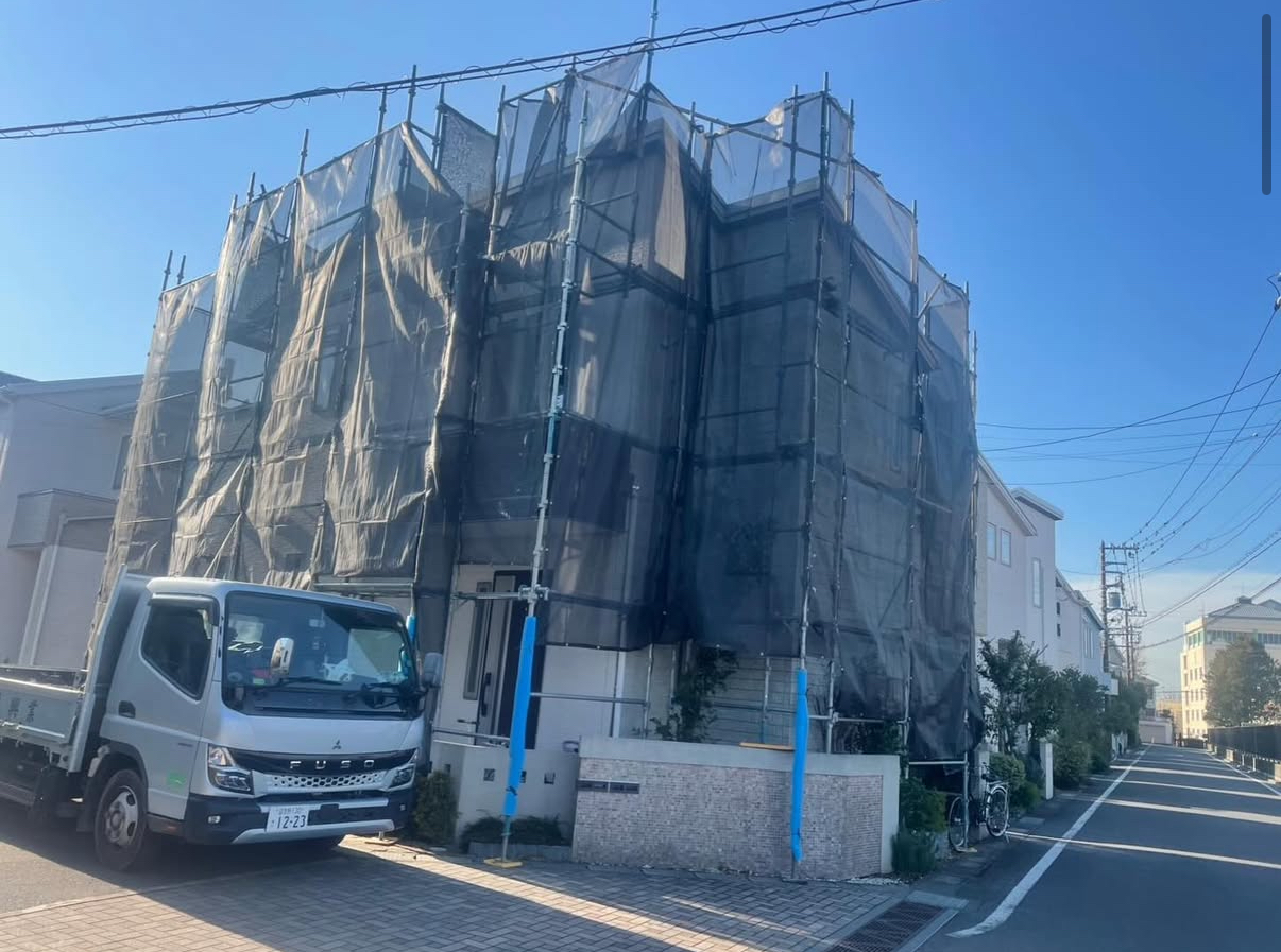 船橋市　習志野台　T様宅　外壁塗装・屋根塗装・付帯部塗装　光触媒コーティング　着工です！