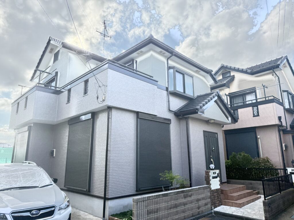 【船橋市高根台】外壁塗装｜前回無機塗料の外壁を再び無機塗料で塗り替えた施工事例