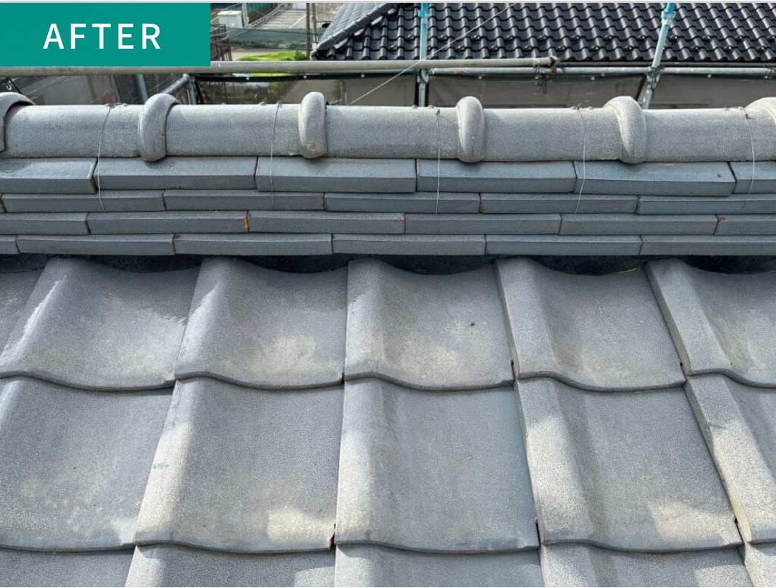 船橋市高根台の瓦屋根漆喰工事の施工事例